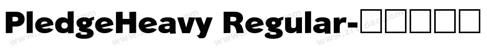 PledgeHeavy Regular字体转换